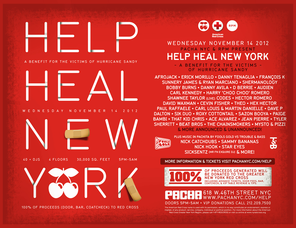 Pacha NYC & RPM present HELP HEAL NEW YORK