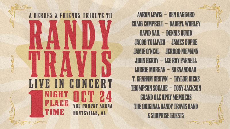 Outback Presents Announces Randy Travis Tribute Talent Lineup